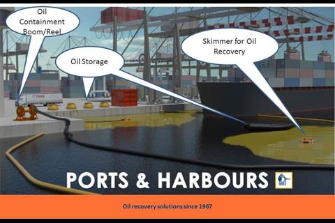 The range of equipment needed in the event of an oil spill